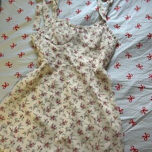Floral Sundress with Bow Straps